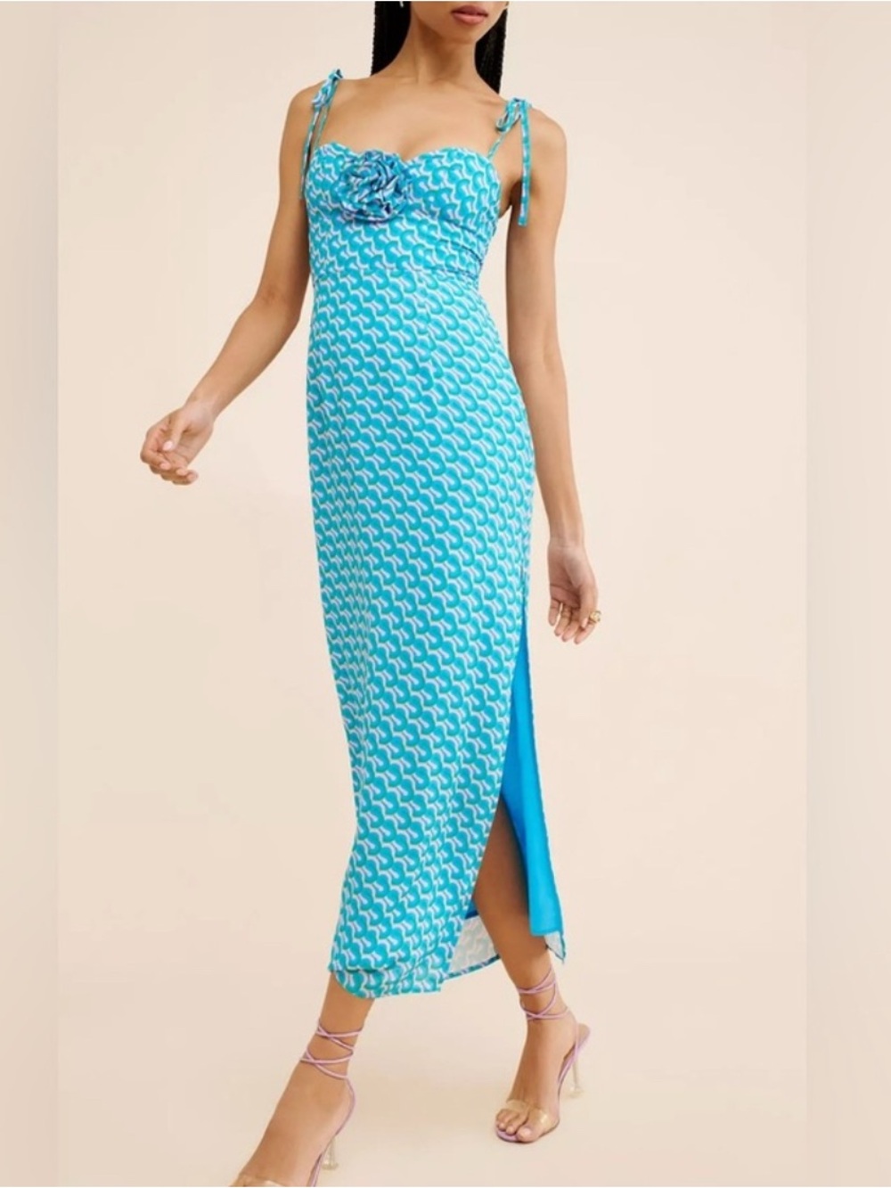 The Frolic Elia Stripe Maxi Dress